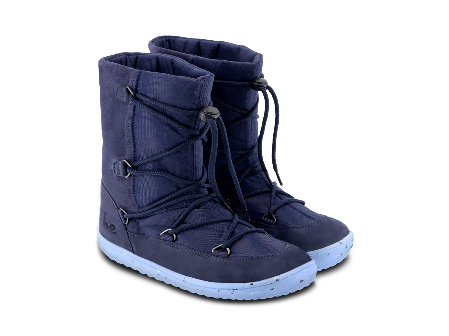 Kinder Winter Barfußschuhe Be Lenka Snowfox Kids 2.0 - Dark & Light Blue.