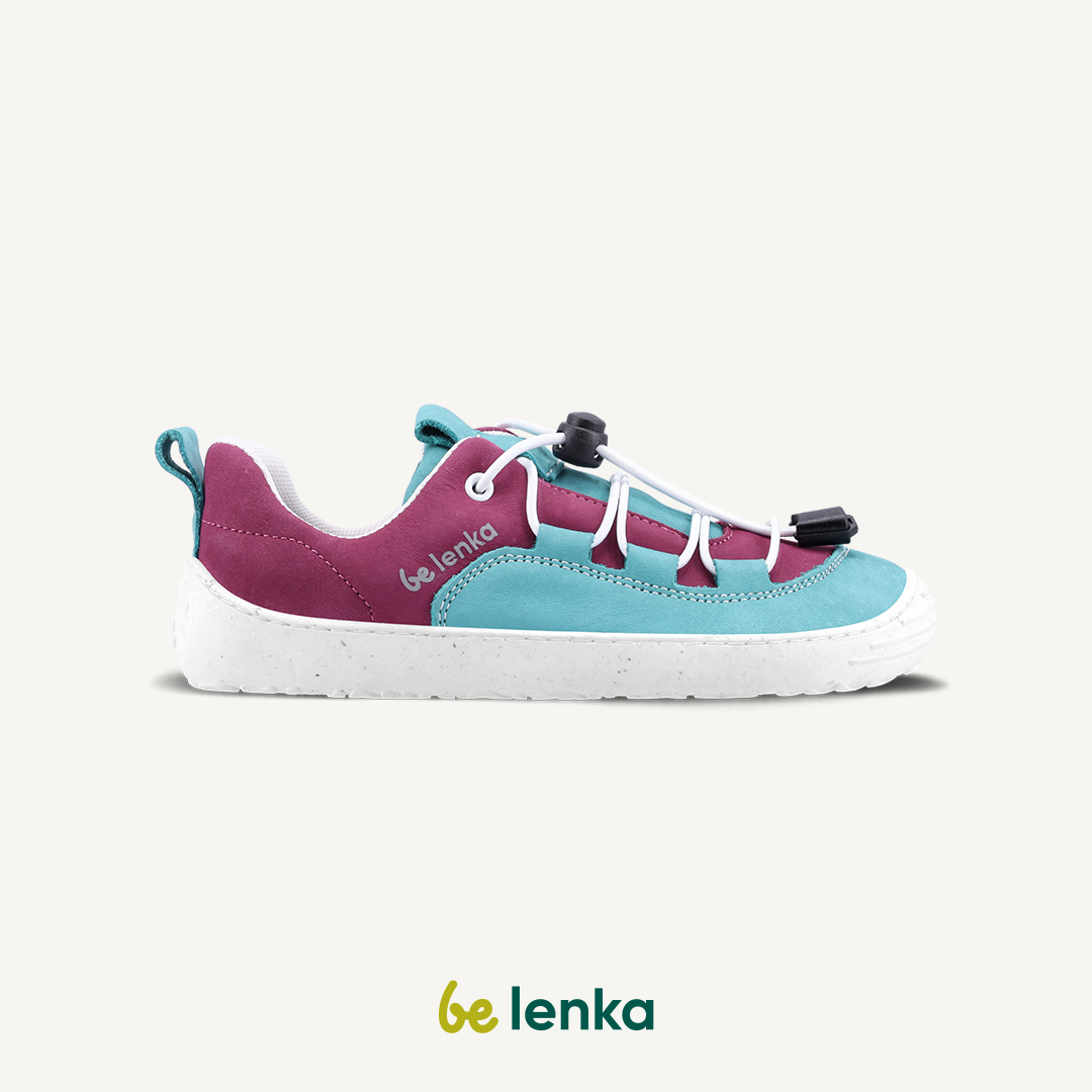 Kinder Barfuß Sneakers Be Lenka Xplorer - Light Teal & Plum