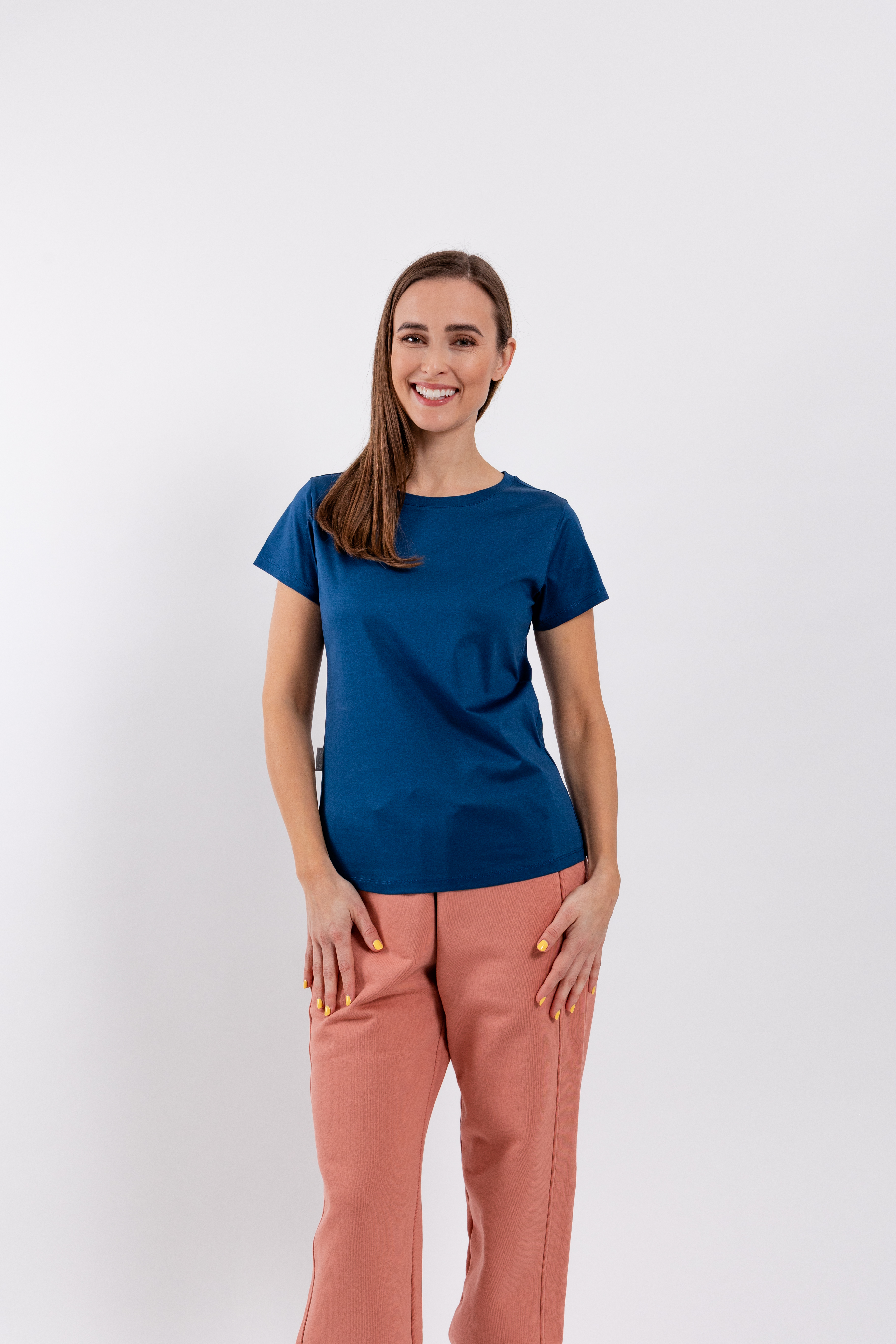 Damem T-Shirt mit Rundhalsausschnitt Be Lenka Essentials - Navy.