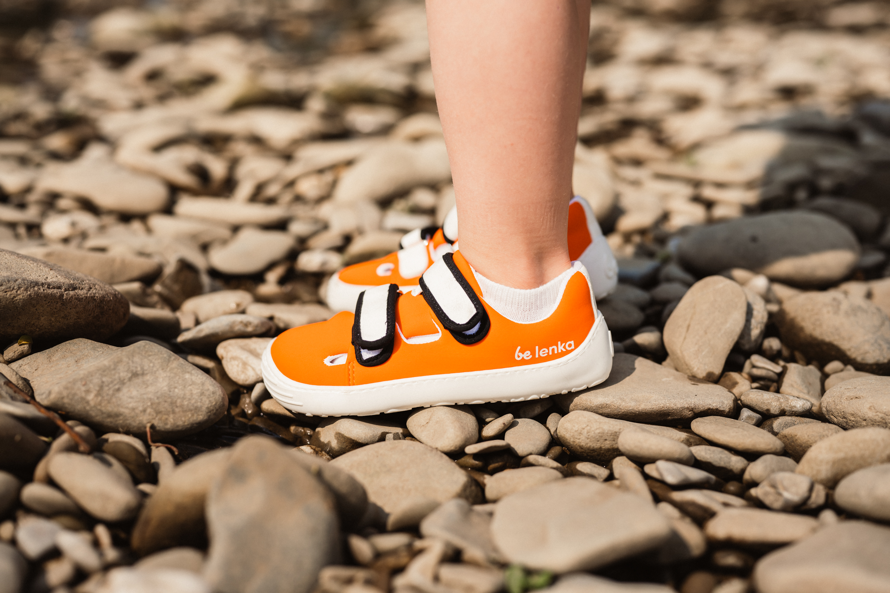 Kinder Barfuß Sneakers Be Lenka Seasiders - Orangy.