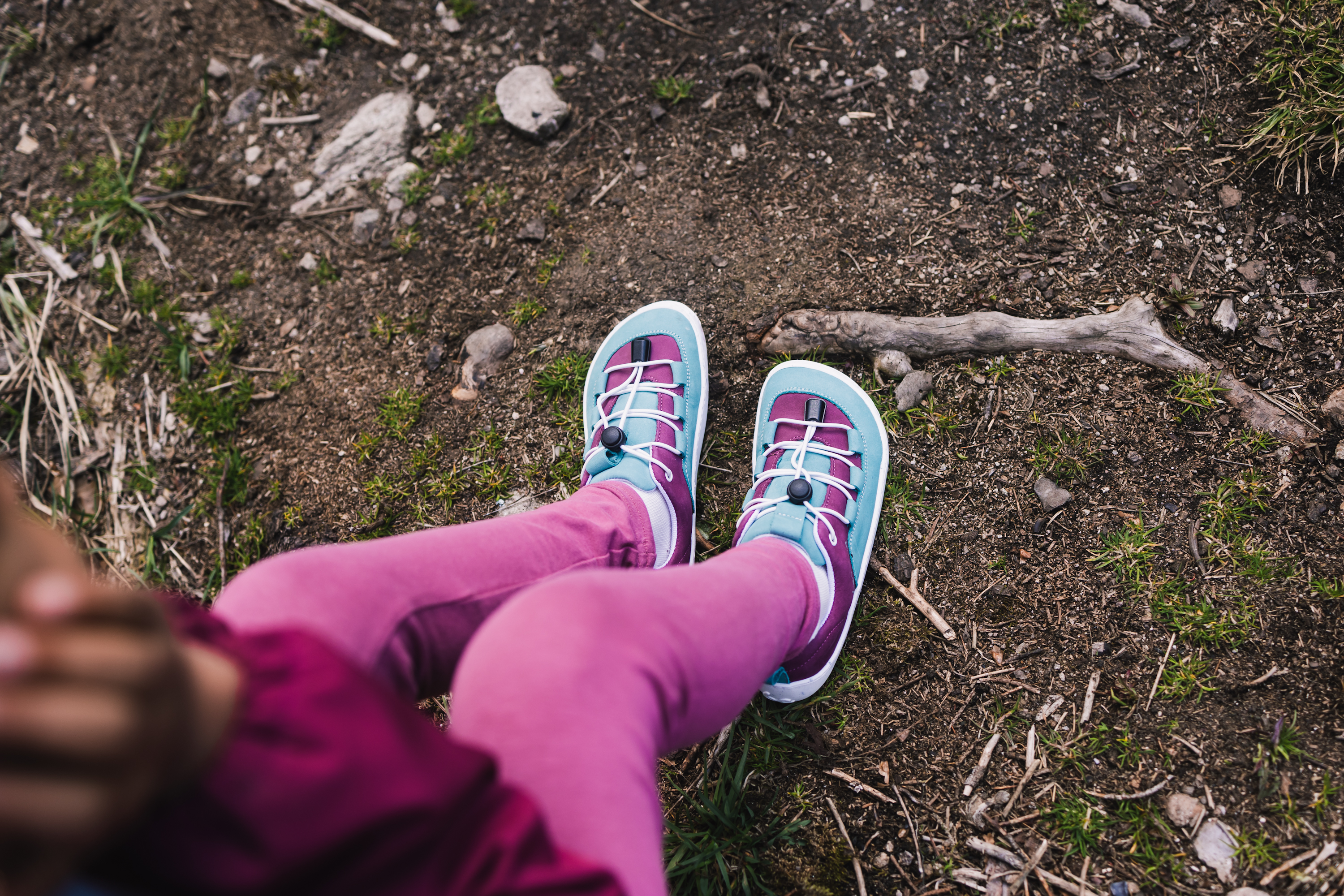 Kinder Barfuß Sneakers Be Lenka Xplorer - Light Teal & Plum.