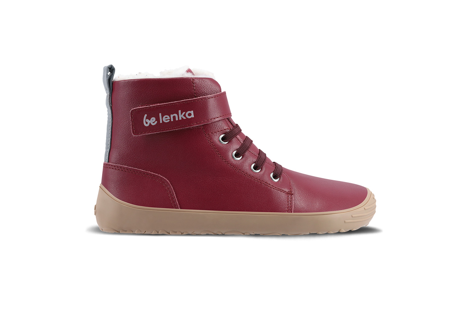 Kinder Winter Barfußschuhe Be Lenka Winter Kids - Dark Cherry Red