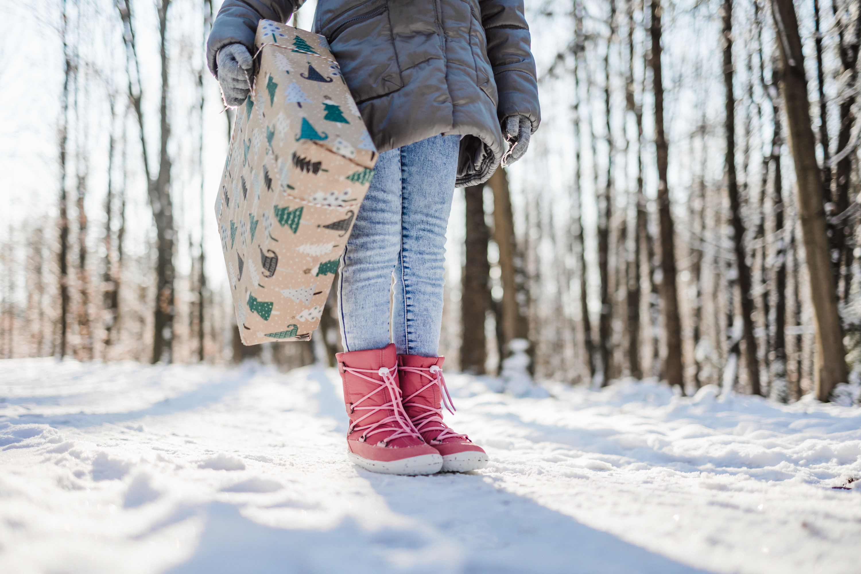 Kinder Winter Barfußschuhe Be Lenka Snowfox Kids 2.0 - Rose Pink.