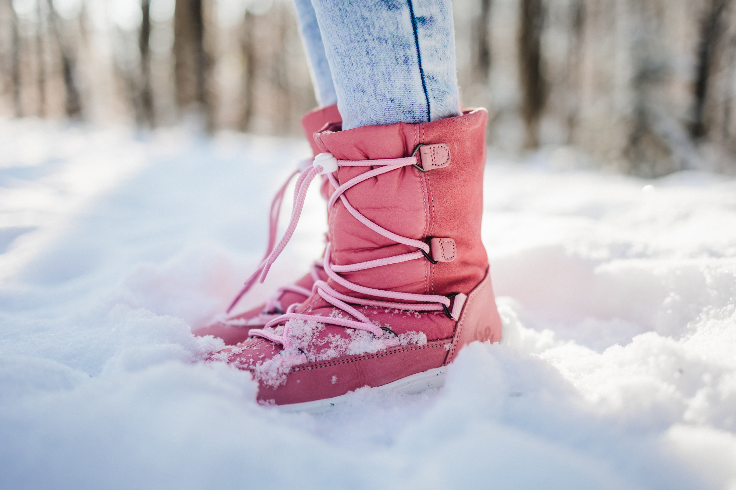 Kinder Winter Barfußschuhe Be Lenka Snowfox Kids 2.0 - Rose Pink.