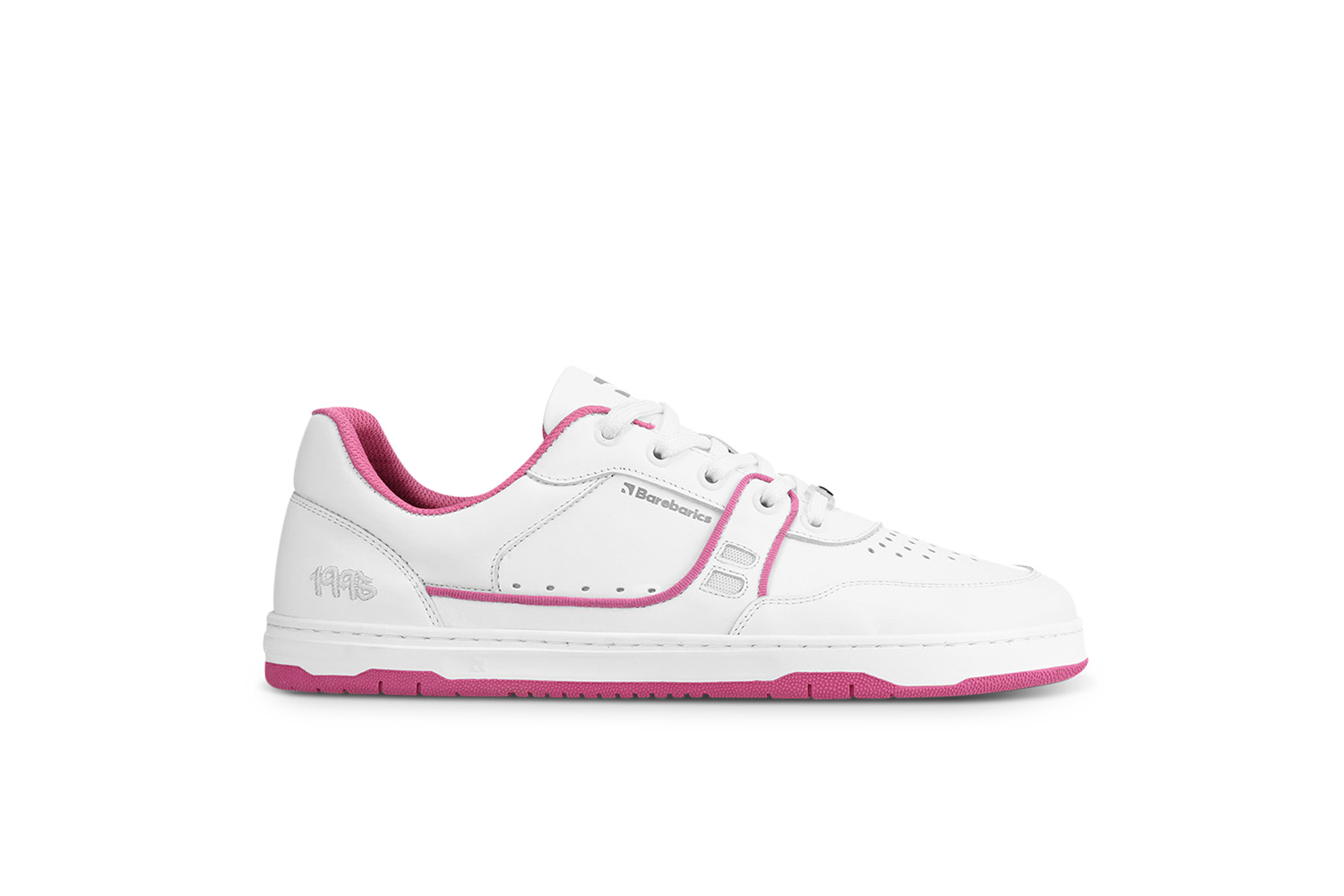 Barefoot Sneakers Barebarics Arise - White & Raspberry Pink