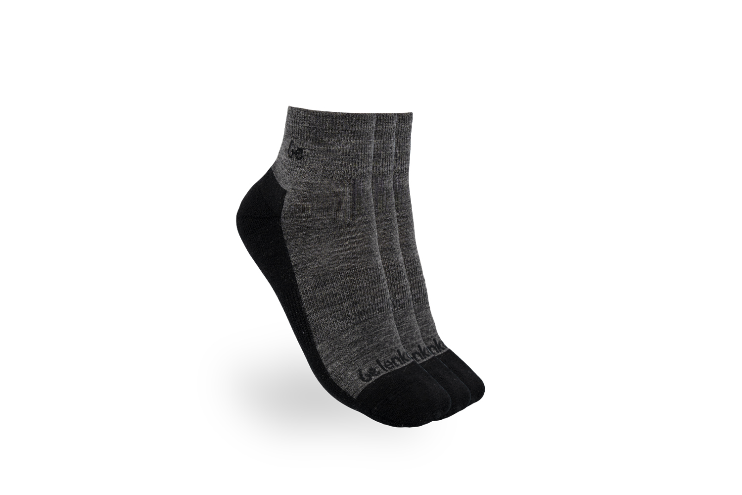 Barfußsocken Be Lenka - Crew - Merino Wool – Grey - 3 pack